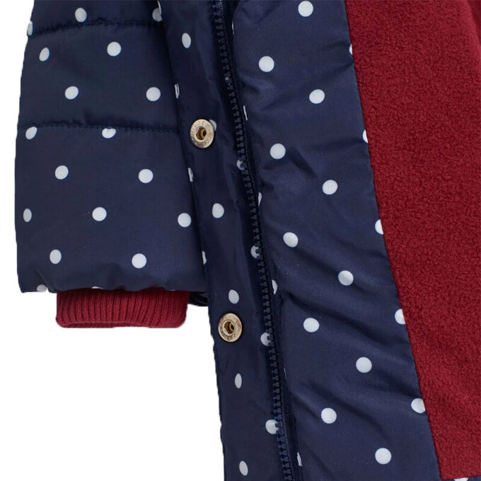 英國 JoJo Maman BeBe 鋪棉蓬鬆保暖刷毛外套_水玉點點_JJE5613