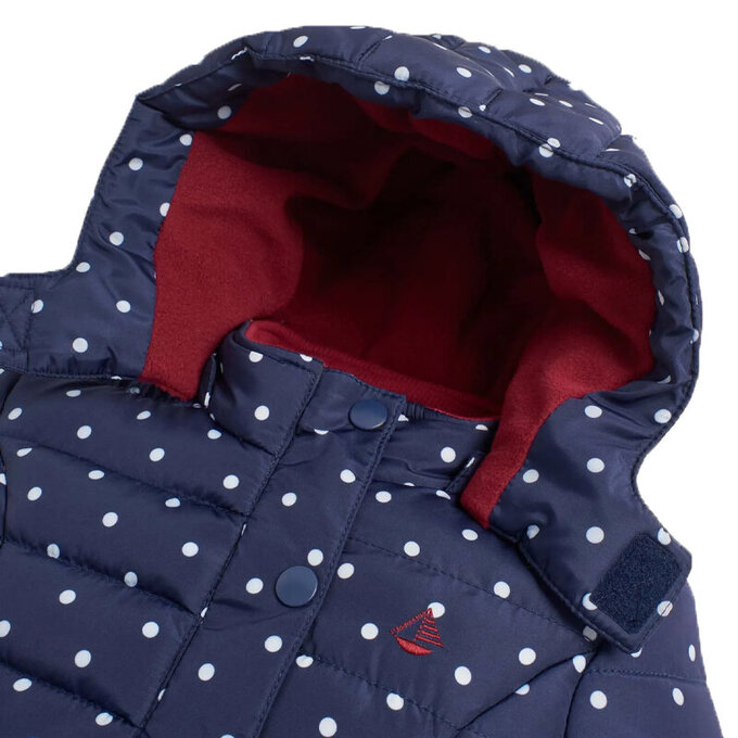 英國 JoJo Maman BeBe 鋪棉蓬鬆保暖刷毛外套_水玉點點_JJE5613