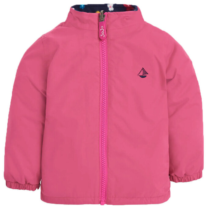 英國 JoJo Maman BeBe 四合一多功能防水保暖連帽外套_藍雪花_JJH2162