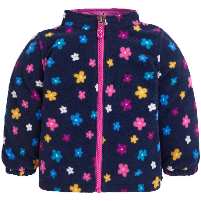英國 JoJo Maman BeBe 四合一多功能防水保暖連帽外套_藍雪花_JJH2162