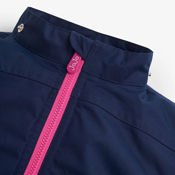 英國 JoJo Maman BeBe 四合一多功能防水保暖連帽外套_藍雪花_JJH2162