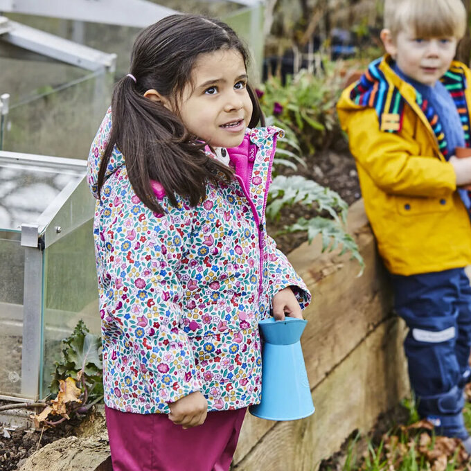 英國 JoJo Maman BeBe 四合一多功能防水保暖連帽外套_花海_JJH3251