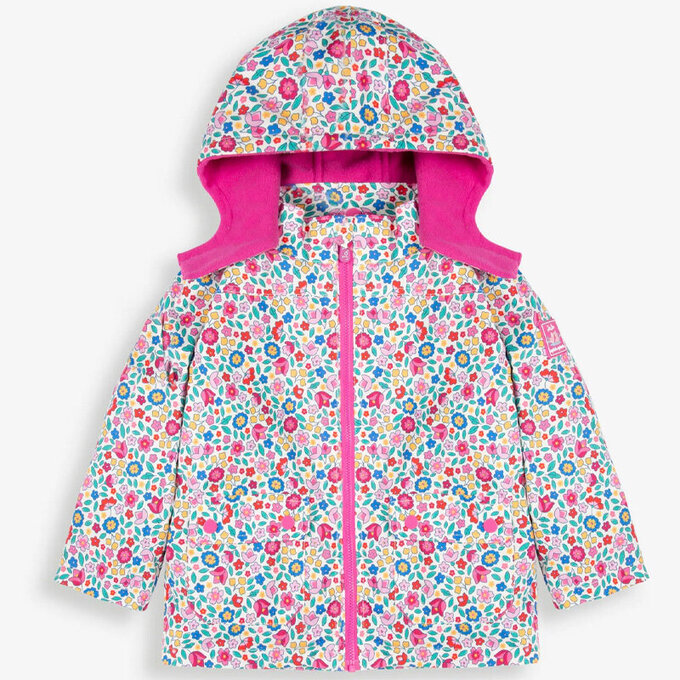 英國 JoJo Maman BeBe 四合一多功能防水保暖連帽外套_花海_JJH3251