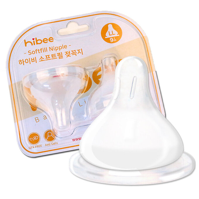 正韓 hibee 仿媽咪乳房感防脹氣奶嘴_2入組_HBN-1 (其他品牌奶瓶可使用)