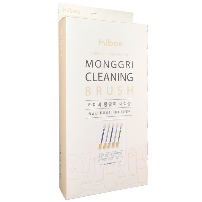 【5入組】正韓 hibee 極柔細水壺/杯子/保溫瓶/奶瓶 雙面萬用海綿刷_雙頭棉花糖海綿刷+海綿隙縫刷_冷色系_HFB006C