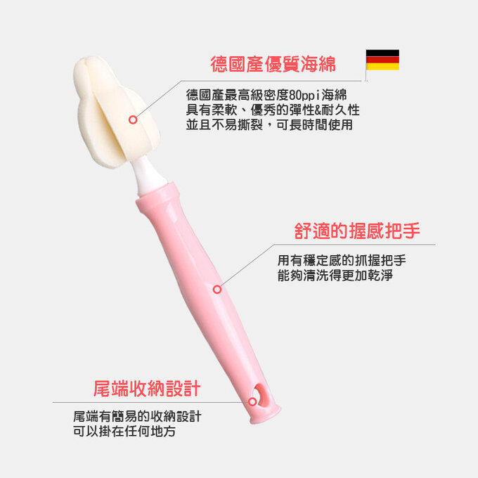 正韓 hibee 各類杯蓋/杯子/水壺/奶嘴/奶瓶 海綿萬用刷+吸管刷3入組 (海洋藍+星星黃) HFB007BY