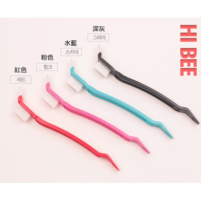 正韓 hibee 浴室洗手台/排水口/瓷磚隙縫 多功 縫隙刷/清潔刷2入(粉色) HMB001P