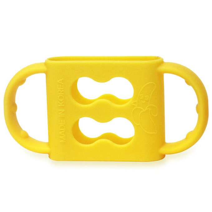 正韓 hibee 奶瓶/水瓶防滑矽膠手把/把手(小)_香蕉黃_HSBH1Y