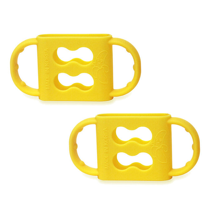 正韓 hibee 奶瓶/水瓶防滑矽膠手把/把手(小)_香蕉黃_HSBH1Y2 （兩入）