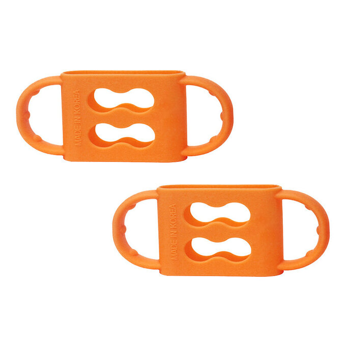 正韓 hibee 奶瓶/水瓶防滑矽膠手把/把手(大)_橙子橘_HSBH2O2（兩入）