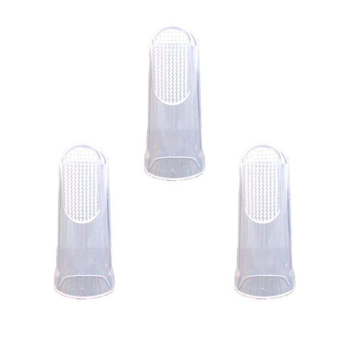 正韓 hibee 嬰兒指套型手指矽膠牙刷_HC2 （三入）