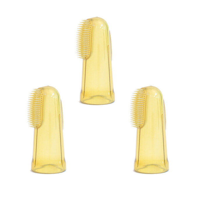 正韓hibee嬰兒指套型手指奈米銀離子矽膠牙刷_HC3 （三入）