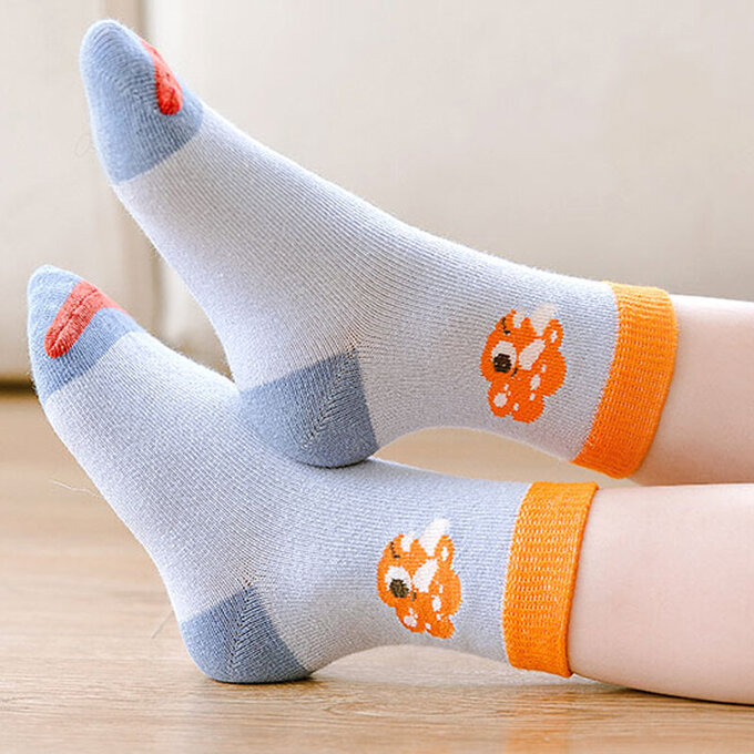 【腳ㄚ子】兒童棉質中筒襪_恐龍寶寶_ilb010