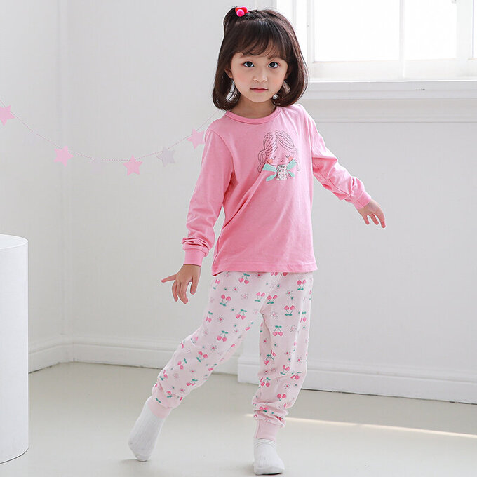 正韓 Cogibu 極舒適無螢光劑 100% 有機棉幼兒/兒童睡衣/家居服套裝組_小仙子_CGB005