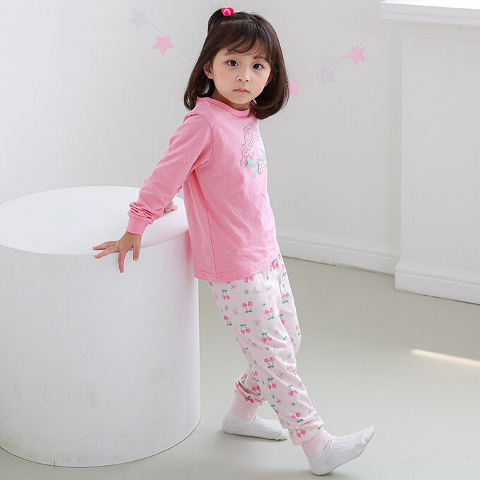 正韓 Cogibu 極舒適無螢光劑 100% 有機棉幼兒/兒童睡衣/家居服套裝組_小仙子_CGB005