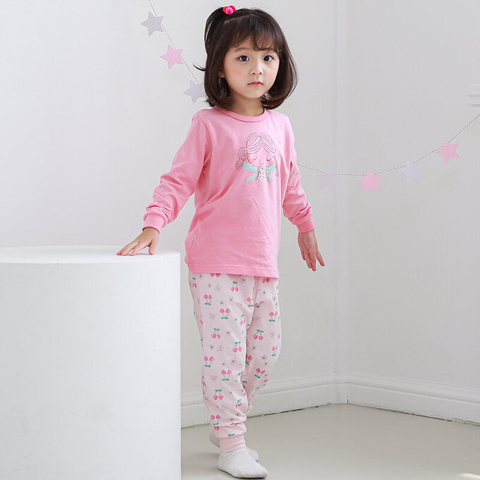 正韓 Cogibu 極舒適無螢光劑 100% 有機棉幼兒/兒童睡衣/家居服套裝組_小仙子_CGB005