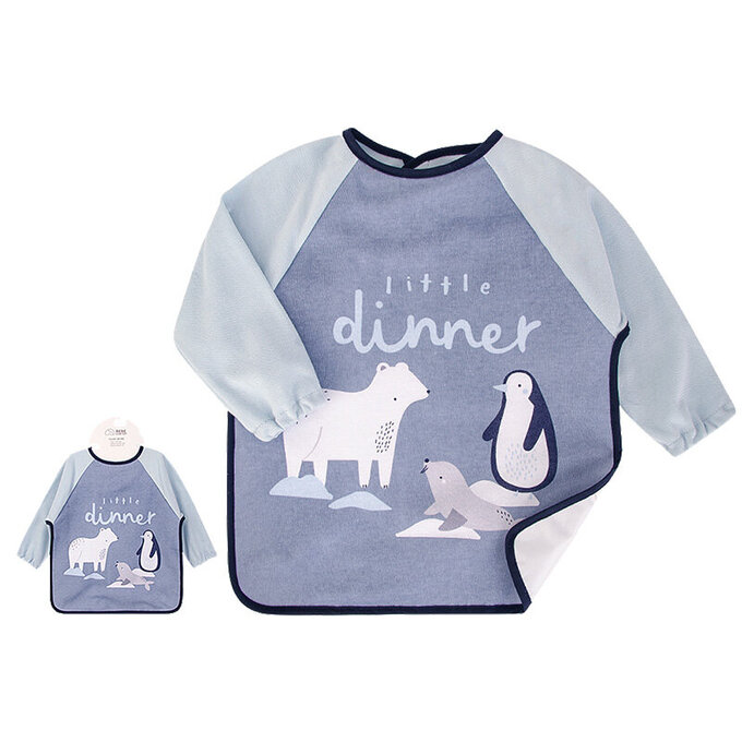 美國 luvable friends 甜蜜寶貝 嬰幼兒長袖防水圍兜/畫畫衣/吃飯衣單入組_極地樂園_LF41386