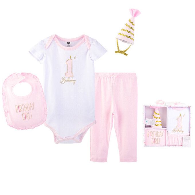 美國 luvable friends 甜蜜寶貝  嬰幼兒彌月禮盒組/最佳送禮/4入禮盒組_派對公主_LF58220