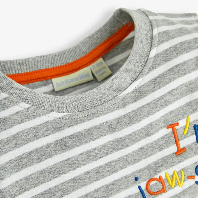 英國 JoJo Maman BeBe 超優質嬰幼兒童100％ 純棉短袖上衣/ T-shirt/ 動物T_微笑鯊魚_JJH9437 