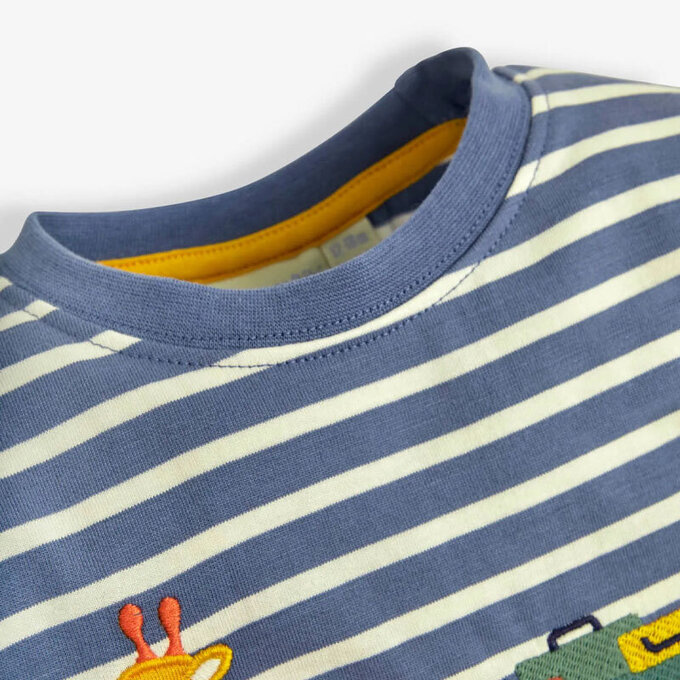 英國 JoJo Maman BeBe 超優質嬰幼兒童100％ 純棉短袖上衣/ T-shirt/ 動物T_冒險旅程_JJH9457