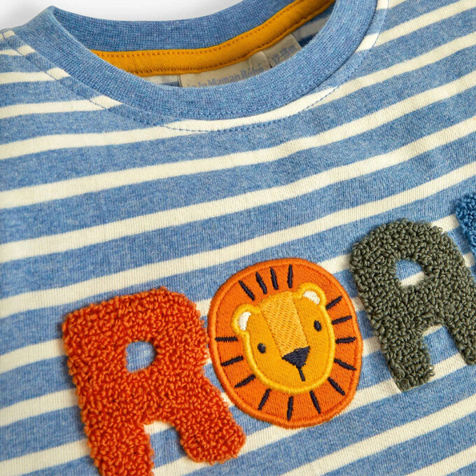 英國 JoJo Maman BeBe 超優質嬰幼兒童100％ 純棉短袖上衣/ T-shirt/ 動物T_虎～吼_JJH9458 