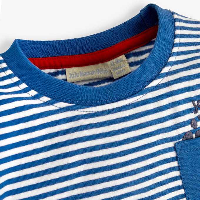 英國 JoJo Maman BeBe 超優質嬰幼兒童100％ 純棉短袖上衣/ T-shirt/ 動物T_恐龍施工中_JJH9501 