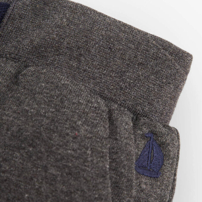 英國 JoJo Maman BeBe 超優質嬰幼兒/兒童100% 純棉綁繩短褲2入組_黃灰_JJE5503U  