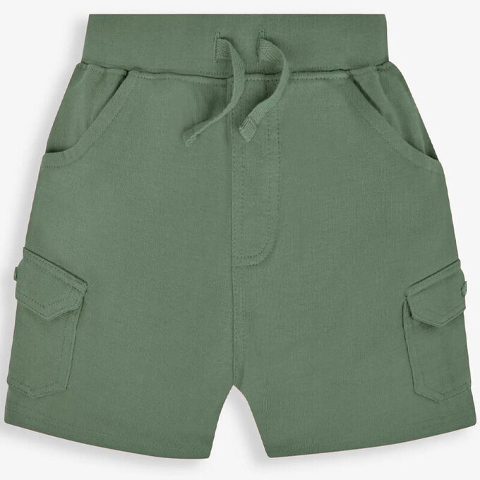 英國 JoJo Maman BeBe 超優質嬰幼兒/兒童100% 純棉綁繩工裝短褲2入組_橘綠_JJH9593R