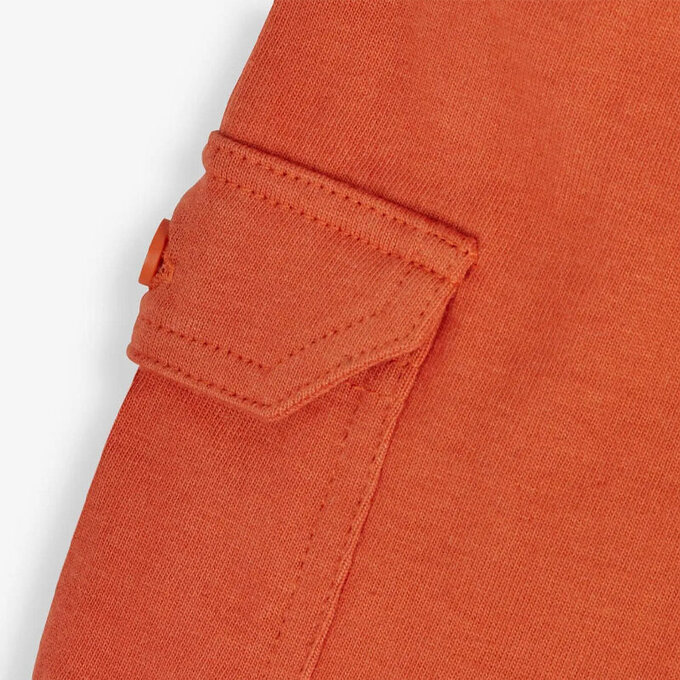 英國 JoJo Maman BeBe 超優質嬰幼兒/兒童100% 純棉綁繩工裝短褲2入組_橘綠_JJH9593R