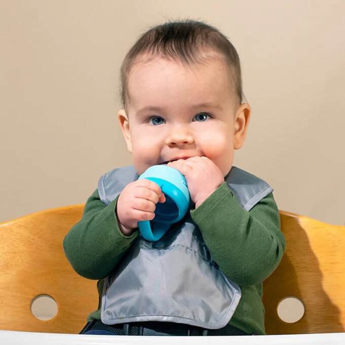 美國 green sprouts 小綠芽 咬咬樂副食品輔食器_天空藍_GS192640-A