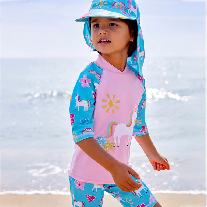 英國 JoJo Maman BeBe 嬰幼兒/兒童兩件式防曬泳裝_童話世界_JJH3974