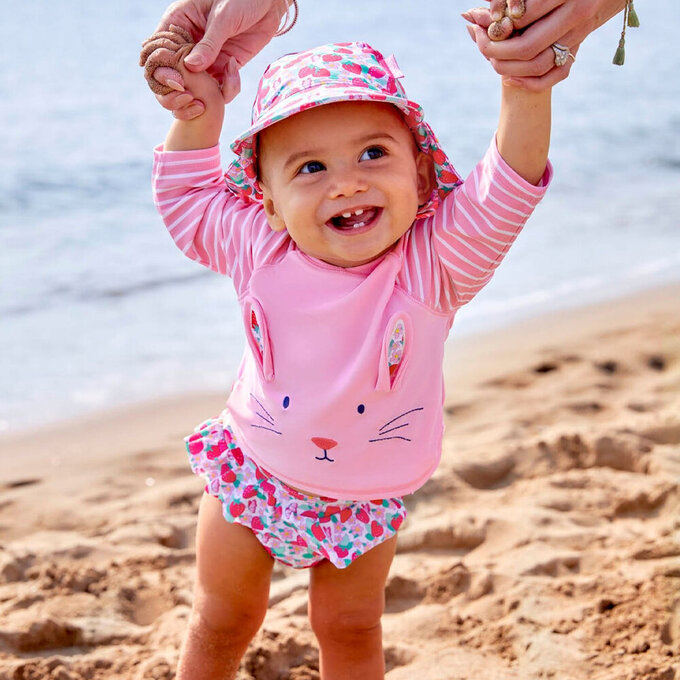 英國 JoJo Maman BeBe 嬰幼兒/兒童兩件式防曬泳裝_甜蜜草莓_JJH3982