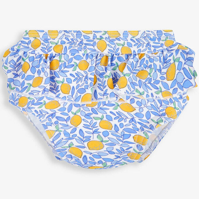 英國 JoJo Maman BeBe 嬰幼兒/兒童兩件式防曬泳裝_夏日檸檬鴨_JJH9580