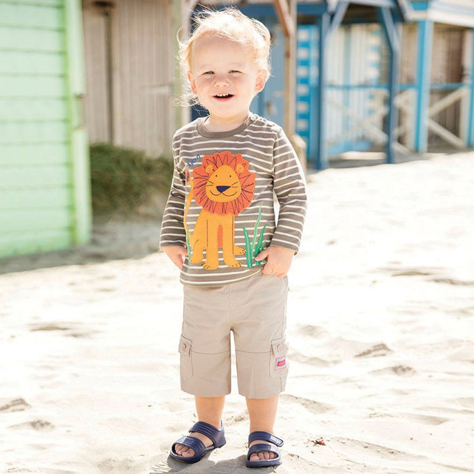 英國 JoJo Maman BeBe 嬰幼兒/兒童100% 純棉多口袋短褲_卡其色 (JJ-B5351-S)