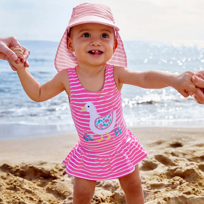 英國 JoJo Maman BeBe 嬰幼兒/兒童連身泳裝(內有尿布褲)_甜美鴨鴨_JJH3040