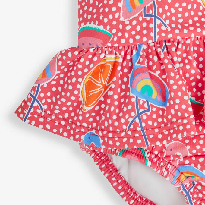 英國 JoJo Maman BeBe 嬰幼兒/兒童連身泳裝(內有尿布褲)_夏威夷紅鶴_JJH3945