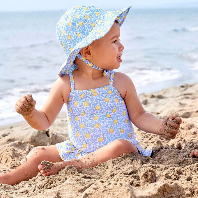 英國 JoJo Maman BeBe 嬰幼兒/兒童連身泳裝(內有尿布褲)_夏日檸檬_JJH3955