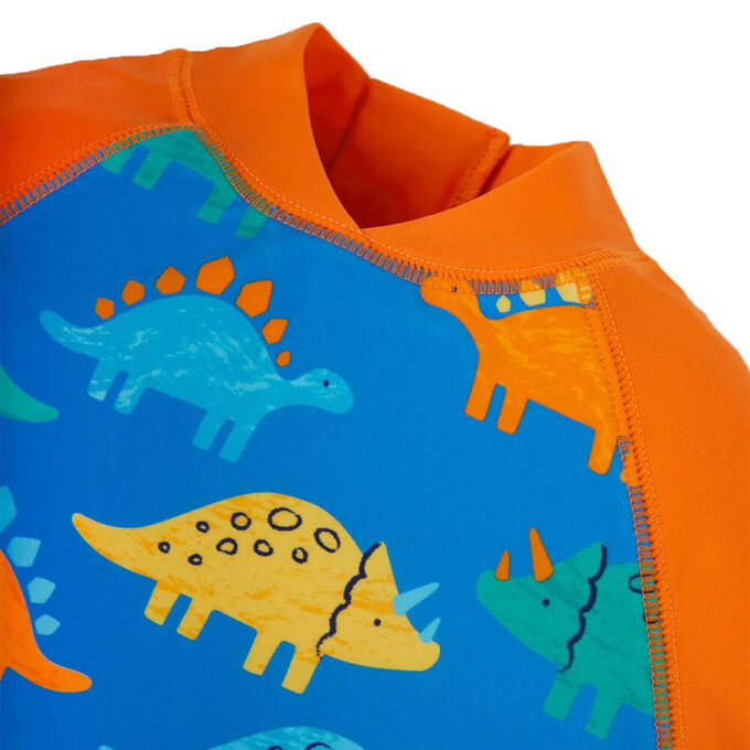 英國 JoJo Maman BeBe 嬰幼兒/兒童兩件式防曬泳裝_恐龍圖鑑_JJH3935