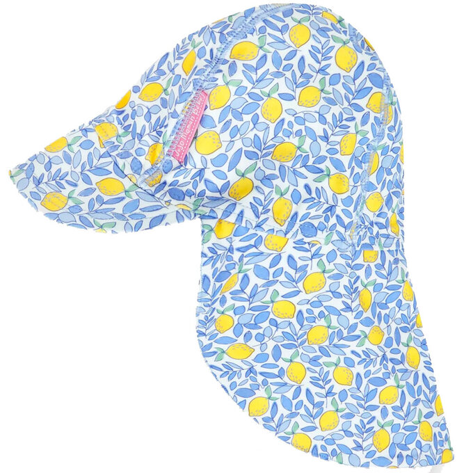 英國 JoJo Maman BeBe 嬰幼兒/兒童泳裝戲水UPF50+防曬護頸遮陽帽_夏日檸檬_JJH3972