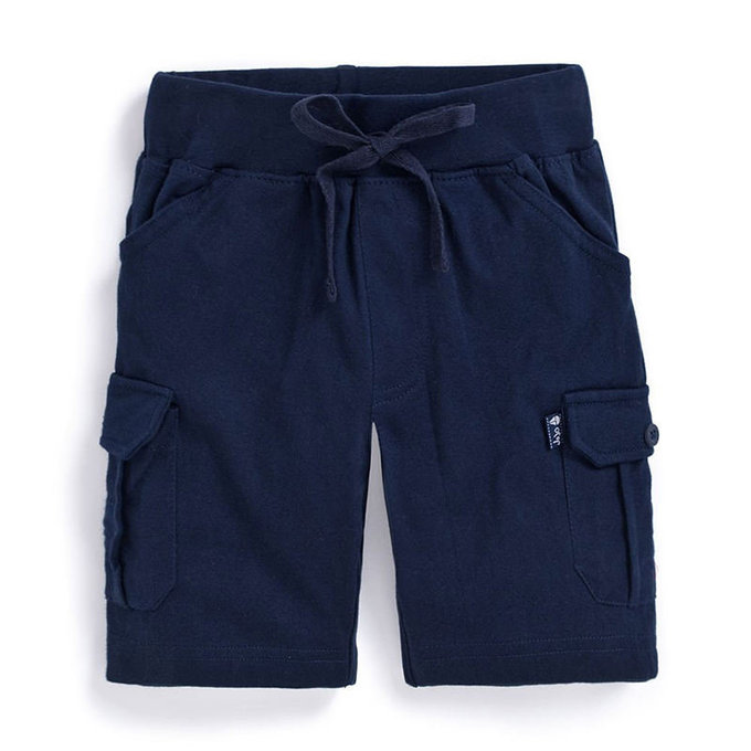 英國 JoJo Maman BeBe 嬰幼兒/兒童100% 純棉綁繩短褲_海軍藍 (JJ-D7415-N)