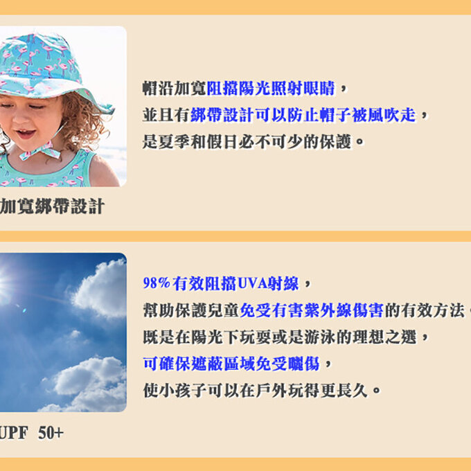 英國 JoJo Maman BeBe 嬰幼兒/兒童泳裝戲水UPF50+綁帶遮陽帽_草莓甜心_JJH3968