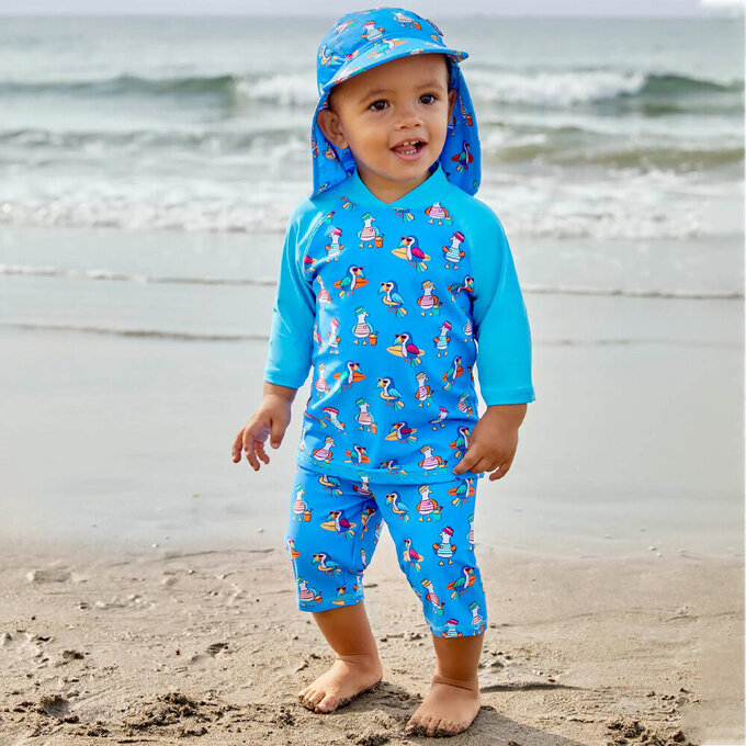 英國 JoJo Maman BeBe 嬰幼兒/兒童兩件式防曬泳裝_海鷗家族_JJH3940