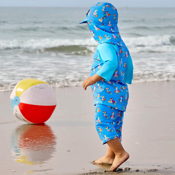 英國 JoJo Maman BeBe 嬰幼兒/兒童兩件式防曬泳裝_海鷗家族_JJH3940