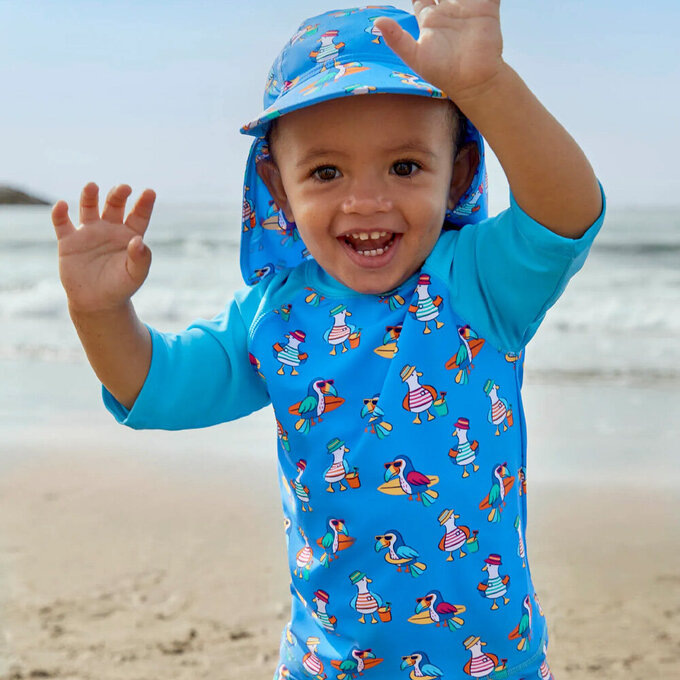 英國 JoJo Maman BeBe 嬰幼兒/兒童兩件式防曬泳裝_海鷗家族_JJH3940