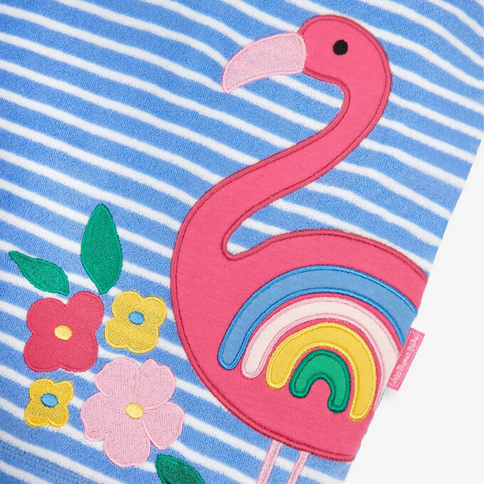 英國 JoJo Maman BeBe 嬰幼兒/兒童游泳浴巾&浴袍_火烈鳥_JJH9009