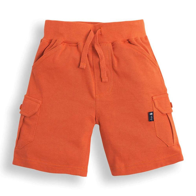 英國 JoJo Maman BeBe 超優質嬰幼兒/兒童100% 純棉綁繩短褲_亮橘(JJ-D7415-U)