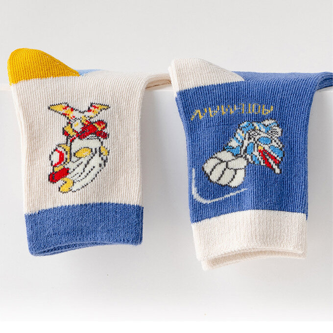 【腳ㄚ子】幼/兒童棉質中筒襪_無敵超人_ilbB001