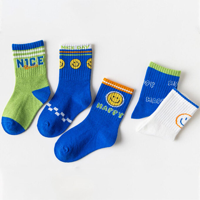 【腳ㄚ子】幼/兒童棉質中筒襪_微笑派對_ilbB002