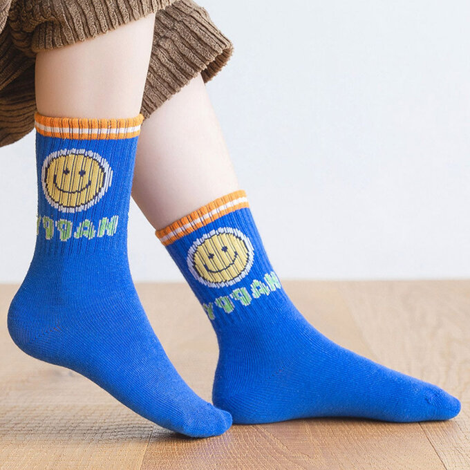 【腳ㄚ子】幼/兒童棉質中筒襪_微笑派對_ilbB002