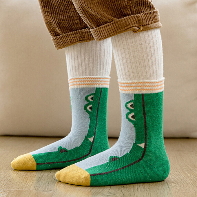 【腳ㄚ子】幼/兒童棉質中筒襪_萌龍傳說_ilbB005